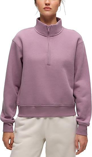 Damars sportiga fleece-pullover med ståkrage Mirla-Eva Jonsson