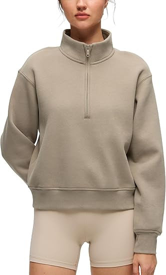 Damars sportiga fleece-pullover med ståkrage Mirla-Eva Jonsson