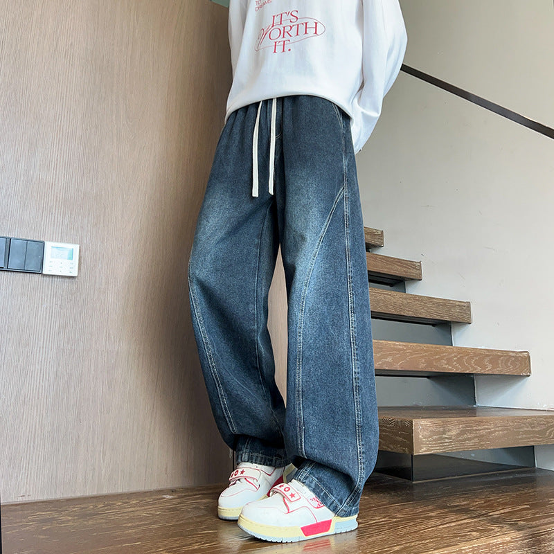 Damavittade jeans med elastisk midja och avslappnad design Mirla-Eva Jonsson