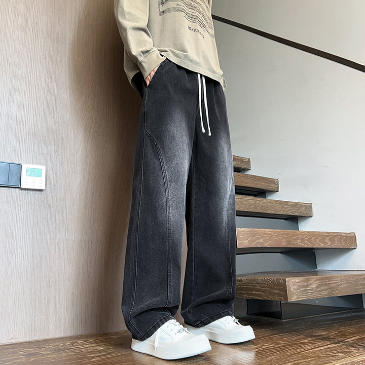 Damavittade jeans med elastisk midja och avslappnad design Mirla-Eva Jonsson