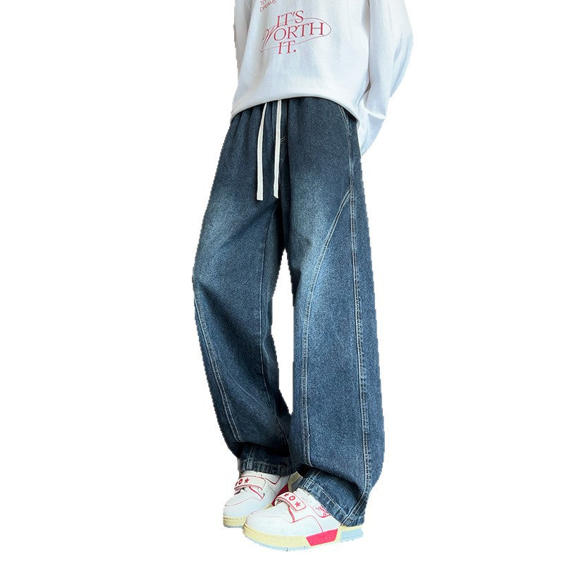 Damavittade jeans med elastisk midja och avslappnad design Mirla-Eva Jonsson
