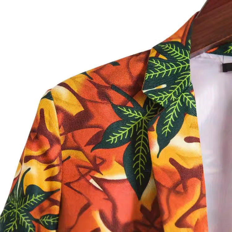 Damblazer i tropiskt bladdesign Mirla-Eva Jonsson