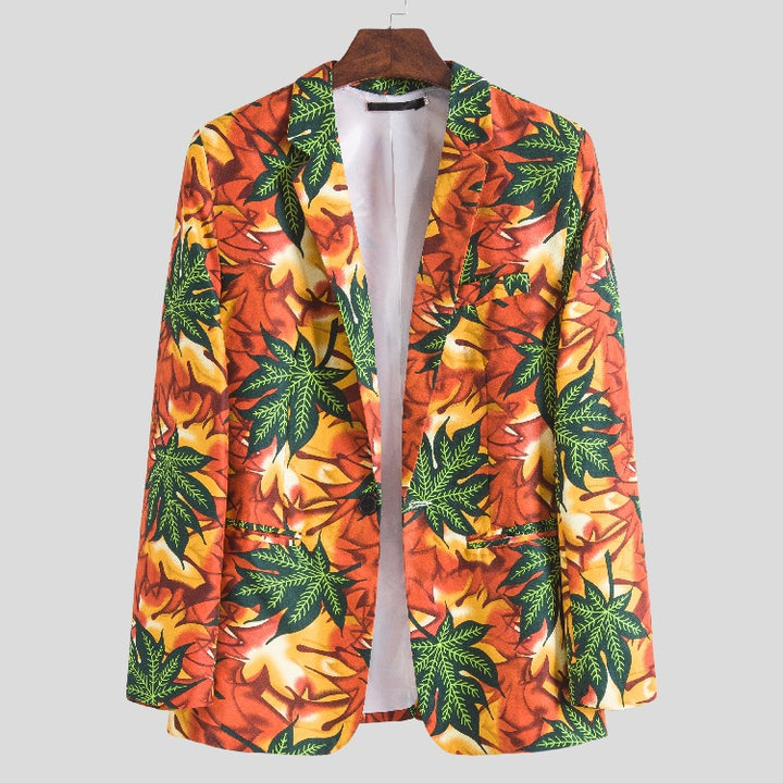 Damblazer i tropiskt bladdesign Mirla-Eva Jonsson