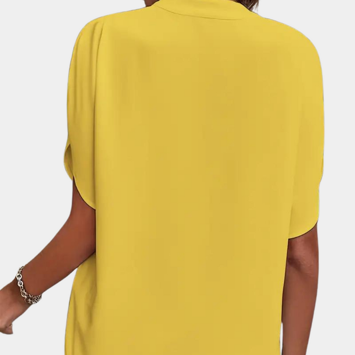 Damblus | Elegant | Löst sittande | Kortärmad blus | Sommartopp-Eva Jonsson