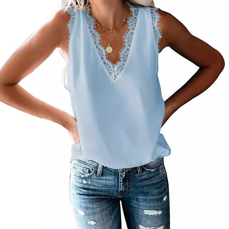 Damblus med Elegant Spetsinsats Mirla-Eva Jonsson
