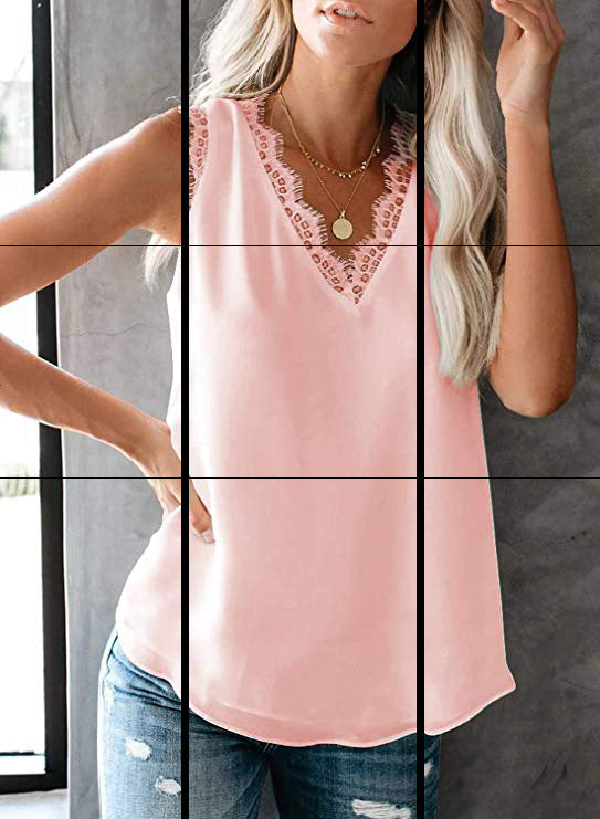 Damblus med Elegant Spetsinsats Mirla-Eva Jonsson