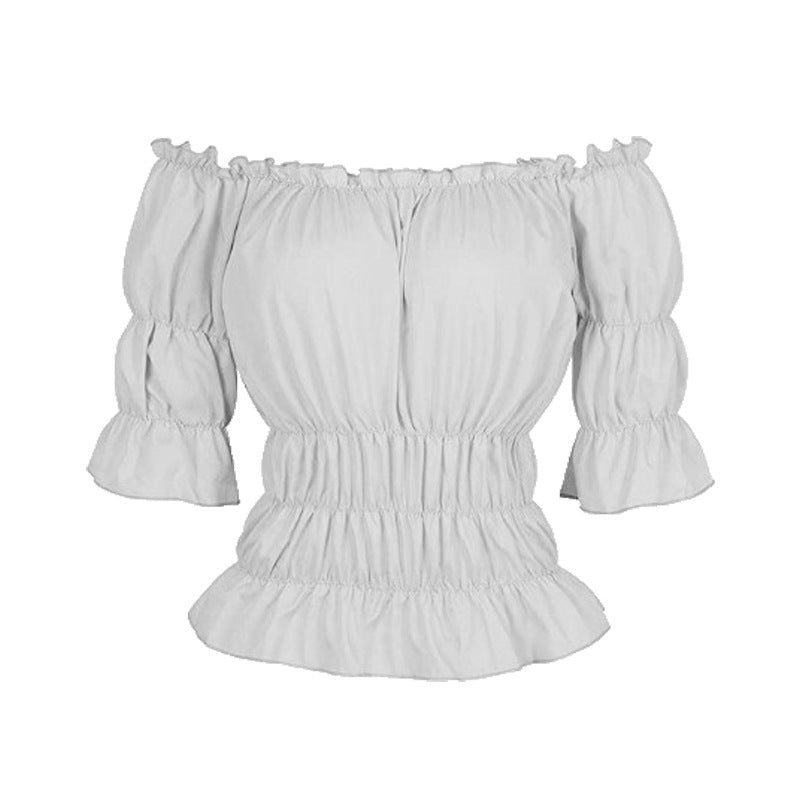 Damblus med axelbar design och volangdetaljer Eva Jonsson-Eva Jonsson