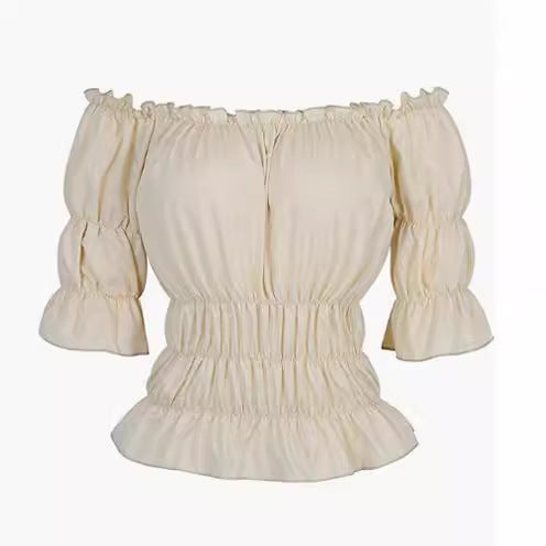 Damblus med axelbar design och volangdetaljer Eva Jonsson-Eva Jonsson