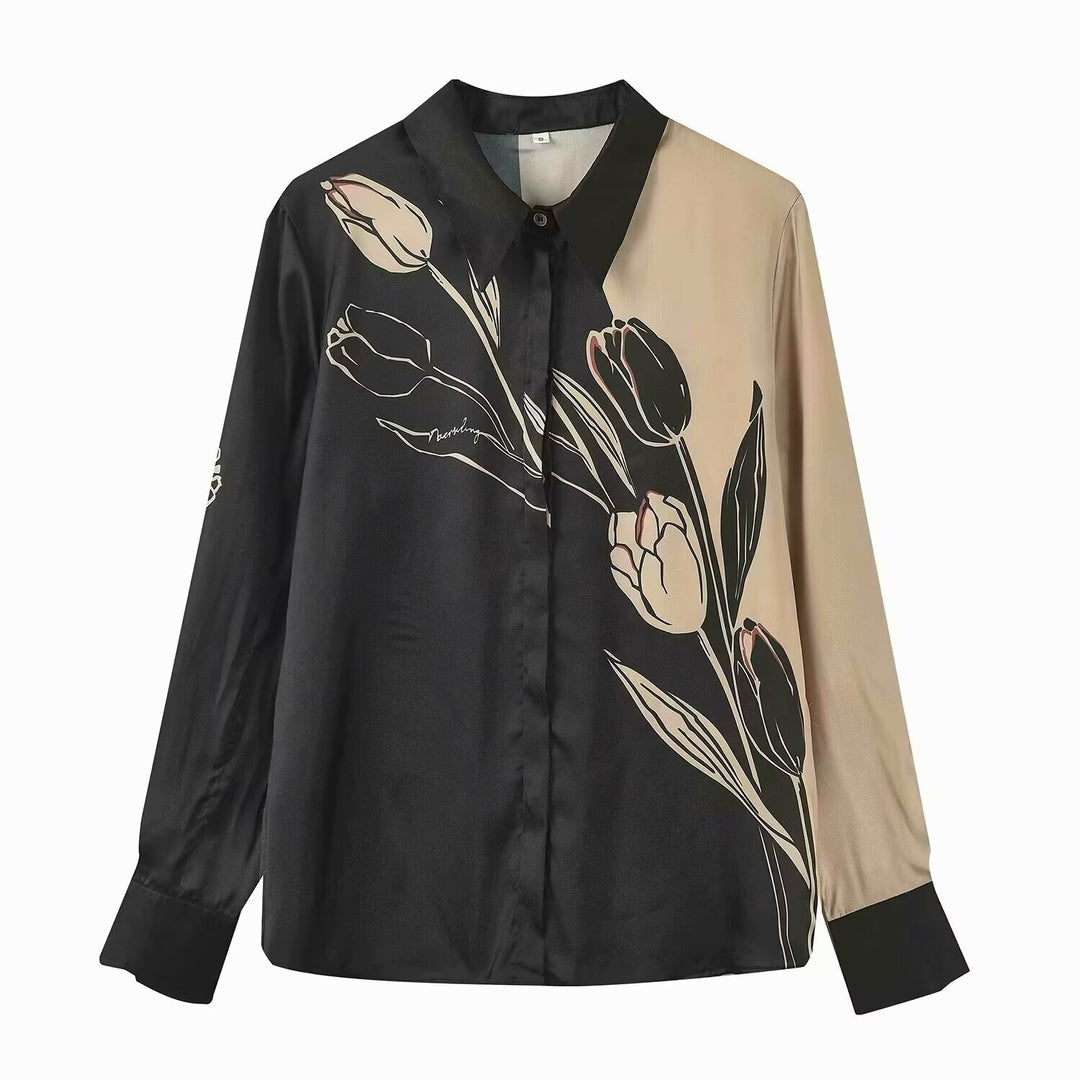 Damblus med blommönster och eleganta accenter Eva Jonsson-Eva Jonsson