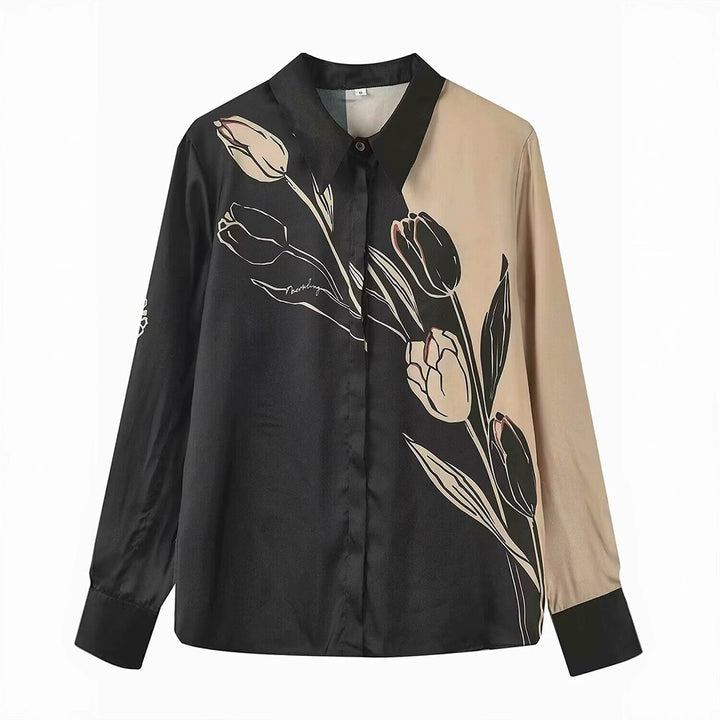 Damblus med blommönster och eleganta accenter Eva Jonsson-Eva Jonsson