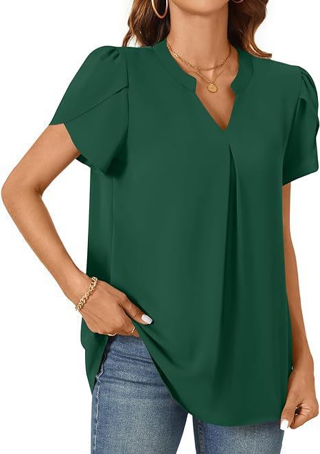 Damblus med eleganta volangärmar Mirla-Eva Jonsson