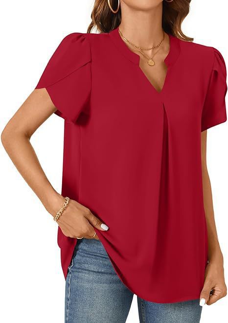 Damblus med eleganta volangärmar Mirla-Eva Jonsson
