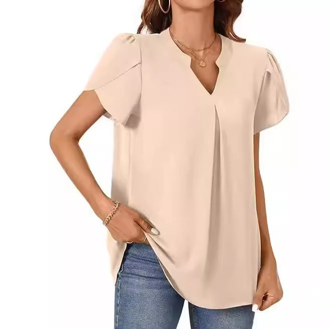 Damblus med eleganta volangärmar Mirla-Eva Jonsson