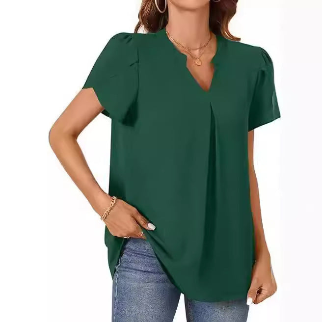 Damblus med eleganta volangärmar Mirla-Eva Jonsson