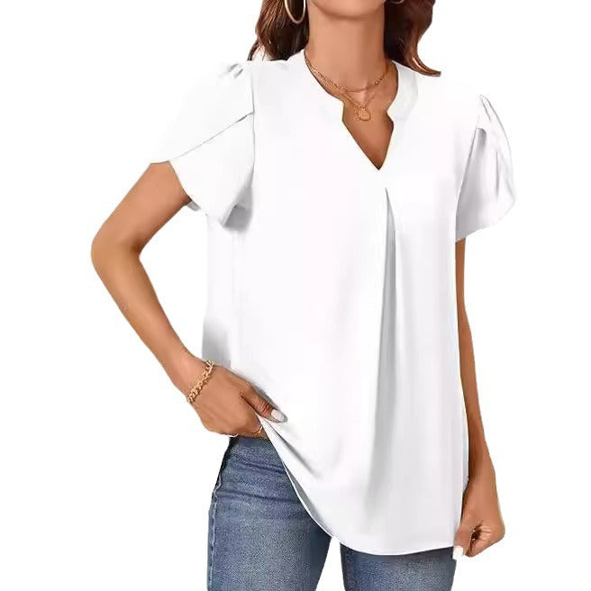 Damblus med eleganta volangärmar Mirla-Eva Jonsson