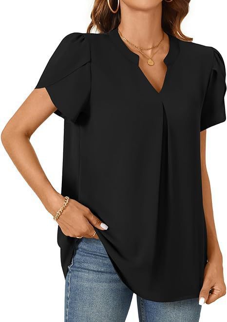 Damblus med eleganta volangärmar Mirla-Eva Jonsson