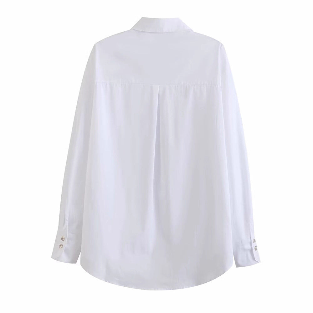 Damblus med strukturerade volanger Mirla-Eva Jonsson