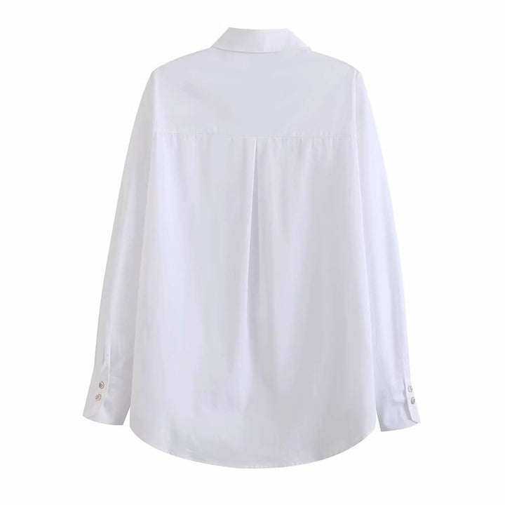 Damblus med strukturerade volanger Mirla-Eva Jonsson