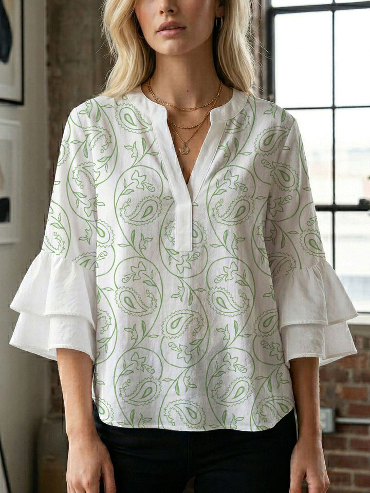 Damblus med underbart blommönster Mirla-Eva Jonsson