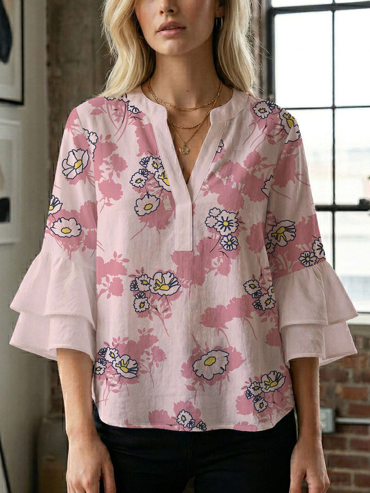Damblus med underbart blommönster Mirla-Eva Jonsson