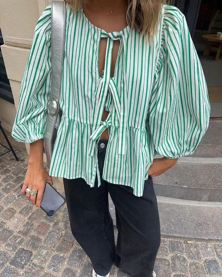 Damblus med volanger och band Mirla-Eva Jonsson