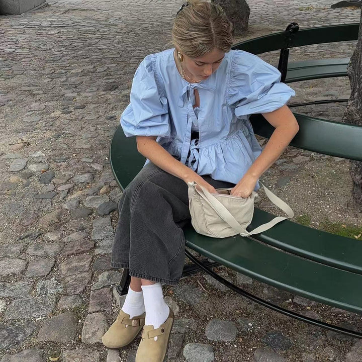 Damblus med volanger och band Mirla-Eva Jonsson