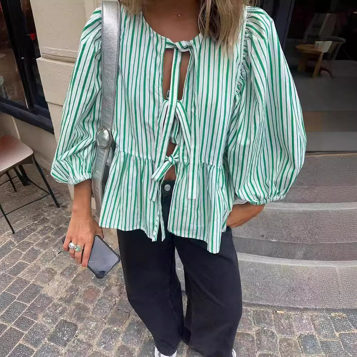 Damblus med volanger och band Mirla-Eva Jonsson