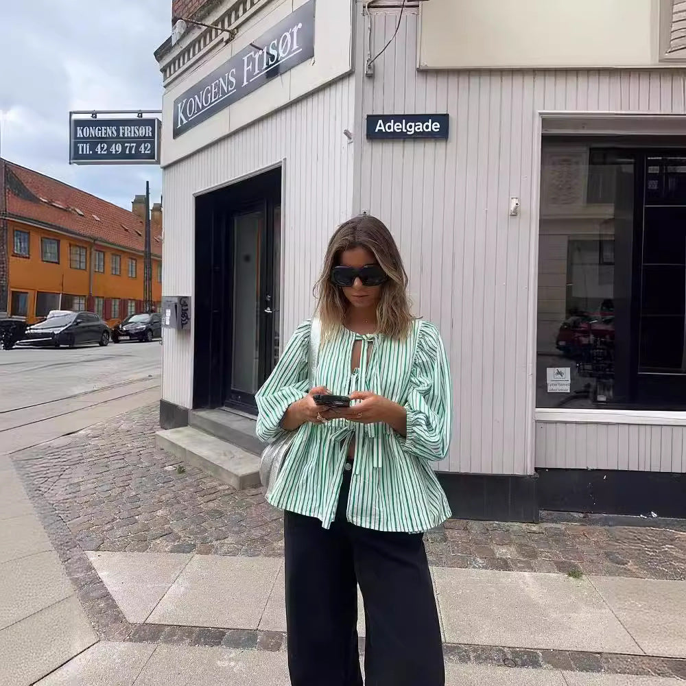 Damblus med volanger och band Mirla-Eva Jonsson
