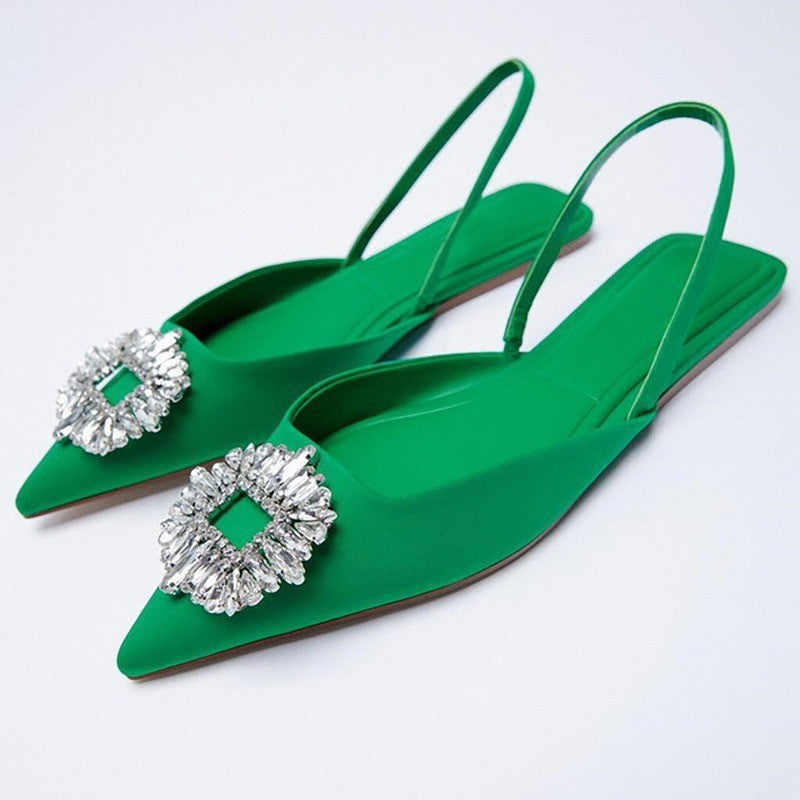 Damd Slingback skor med glittrande smycke detalj Mirla-Eva Jonsson