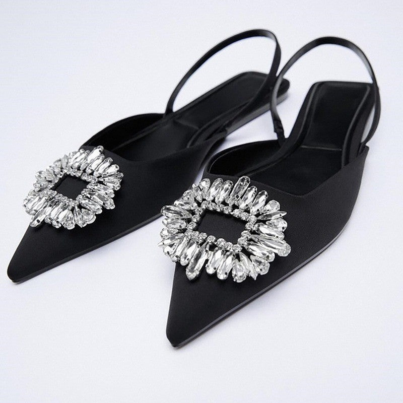 Damd Slingback skor med glittrande smycke detalj Mirla-Eva Jonsson