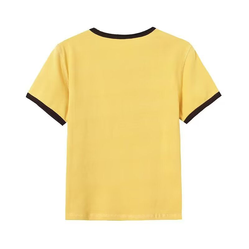 Damd Vintage T-shirt med rund halsringning och iögonfallande grafisk tryck Mirla-Eva Jonsson