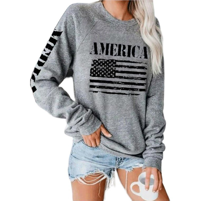 Damdress med avslappnad amerikansk flagga tryck Mirla-Eva Jonsson