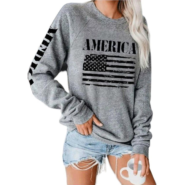 Damdress med avslappnad amerikansk flagga tryck Mirla-Eva Jonsson