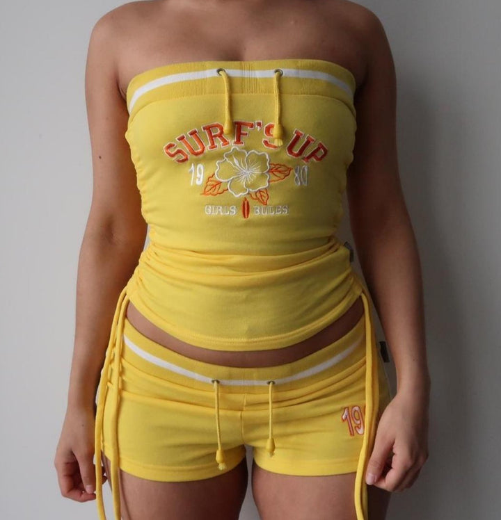 Dame Bandeau-Bikini-set med bekväm skärning och hög midja Mirla-Eva Jonsson