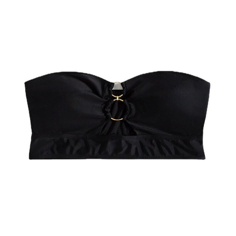 Dame Bandeau-top med dekorativ ring Mirla-Eva Jonsson