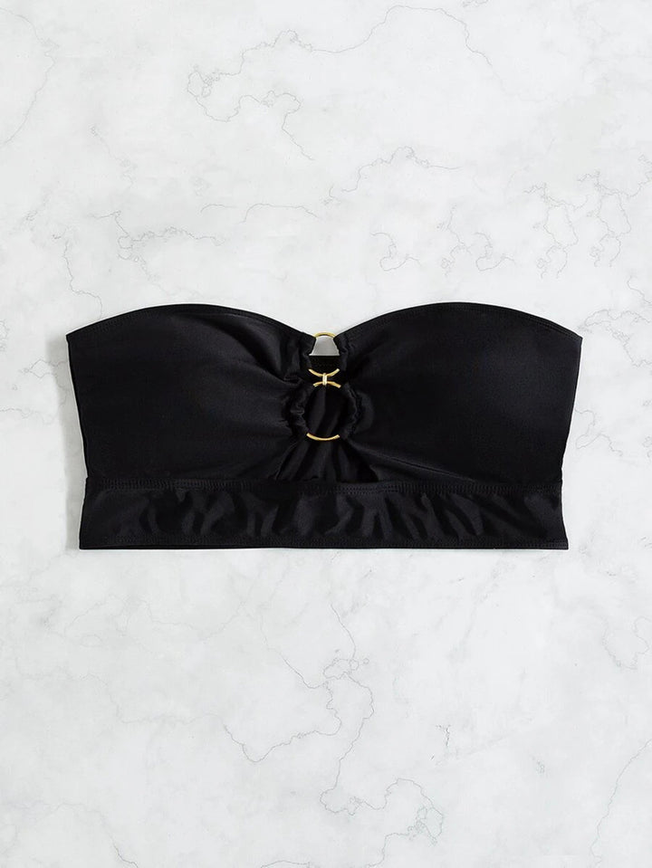 Dame Bandeau-top med dekorativ ring Mirla-Eva Jonsson