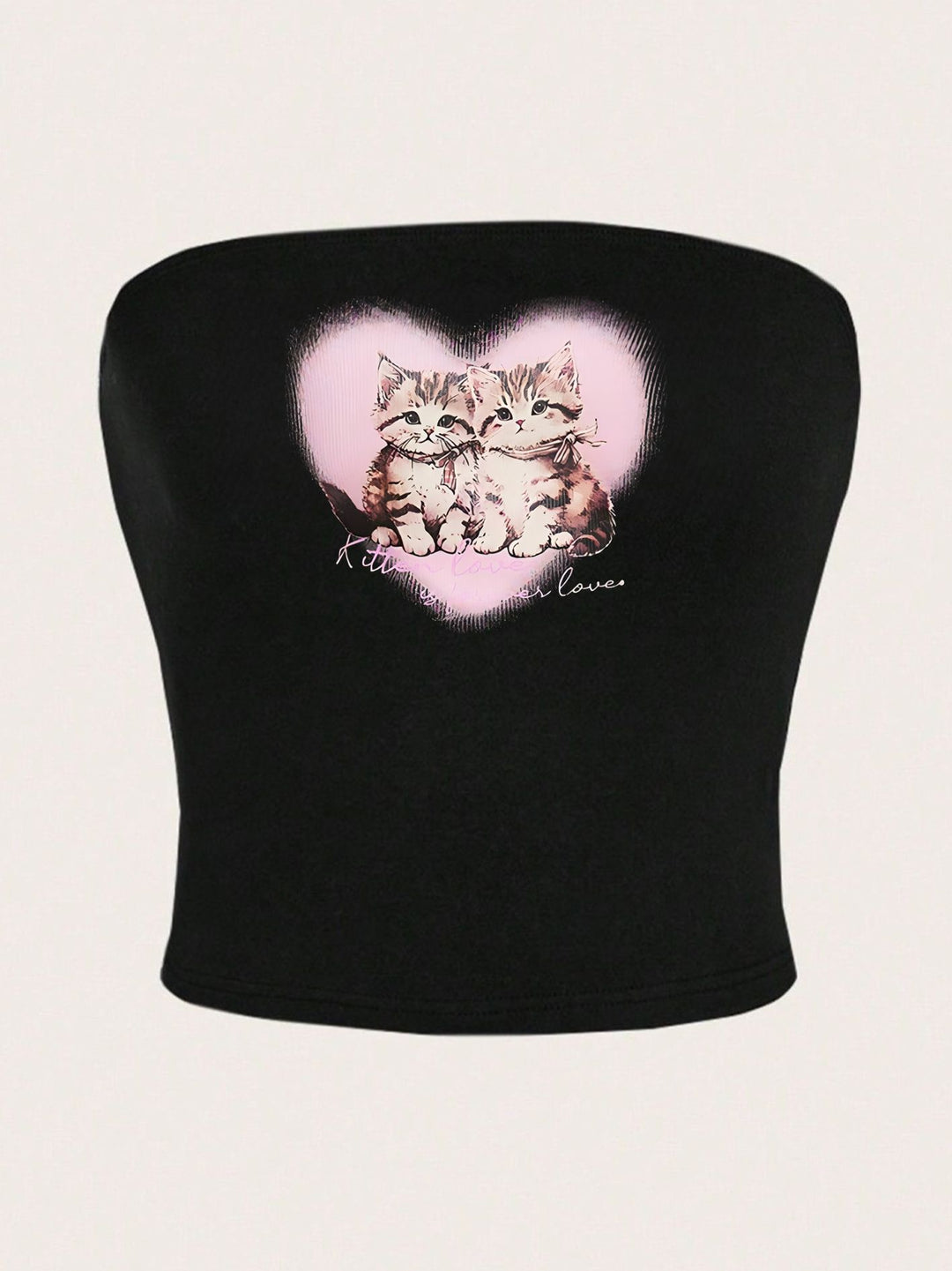Dame Bandeau-top med elegant spetsbandmotiv Mirla-Eva Jonsson