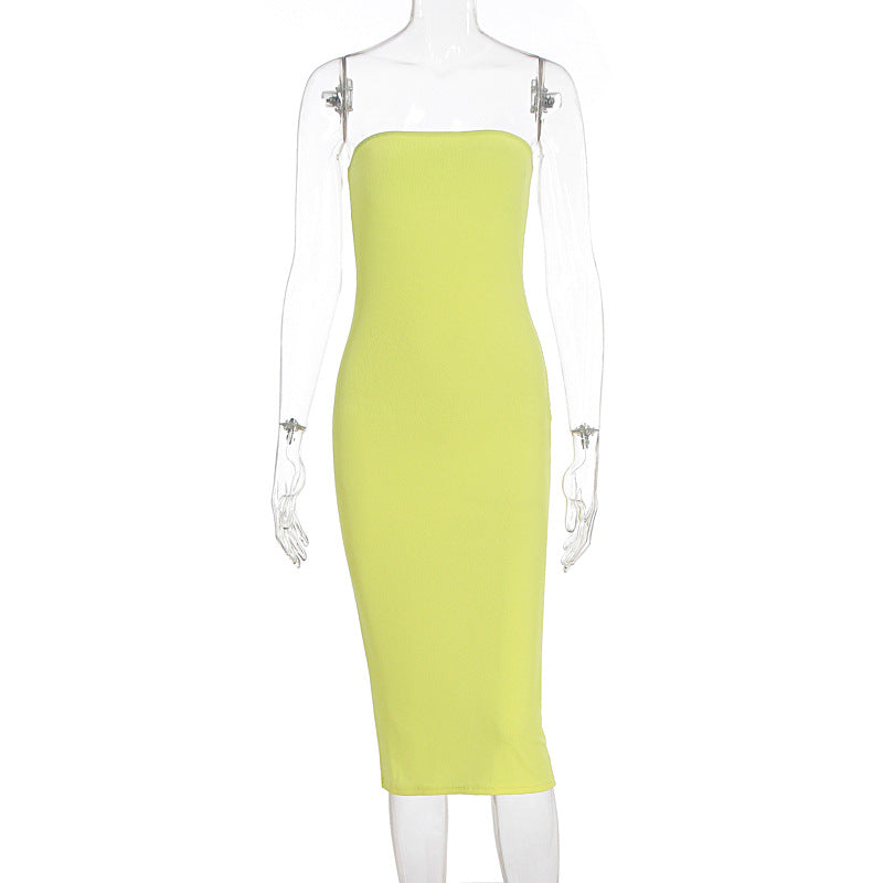 Dame Basic-Bodycon klänning utan axelband Mirla-Eva Jonsson