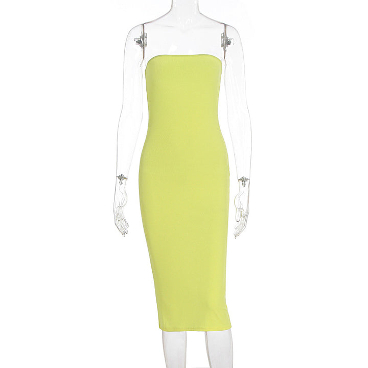 Dame Basic-Bodycon klänning utan axelband Mirla-Eva Jonsson