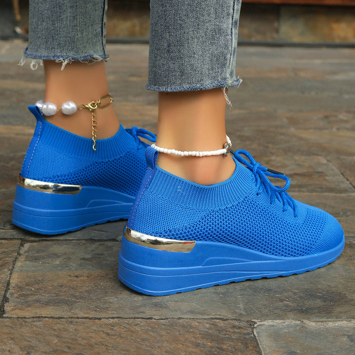 Dame Bekväma sport-sneakers med andningsbart yttermaterial och elegant platåsula Mirla-Eva Jonsson