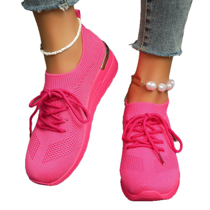 Dame Bekväma sport-sneakers med andningsbart yttermaterial och elegant platåsula Mirla-Eva Jonsson