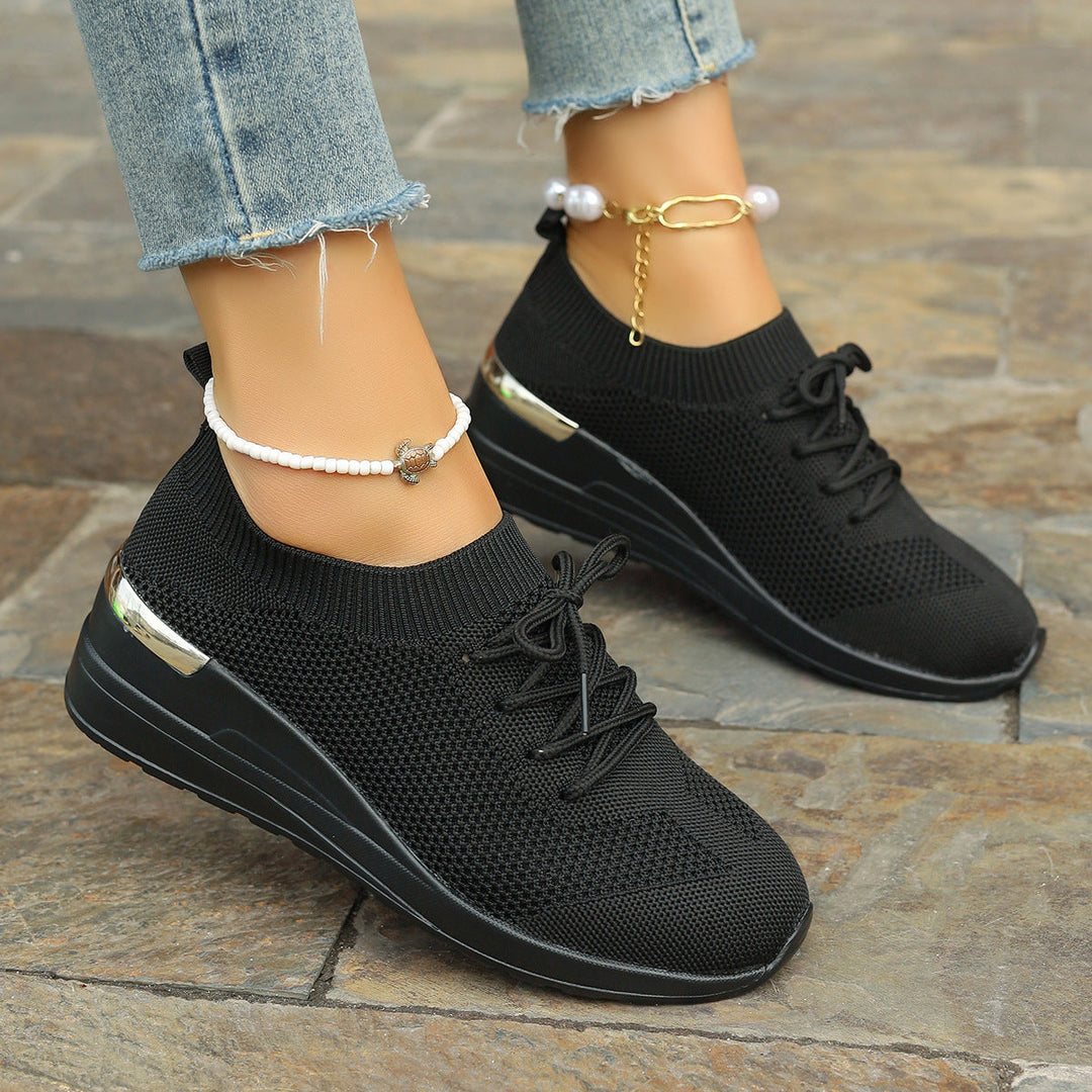 Dame Bekväma sport-sneakers med andningsbart yttermaterial och elegant platåsula Mirla-Eva Jonsson