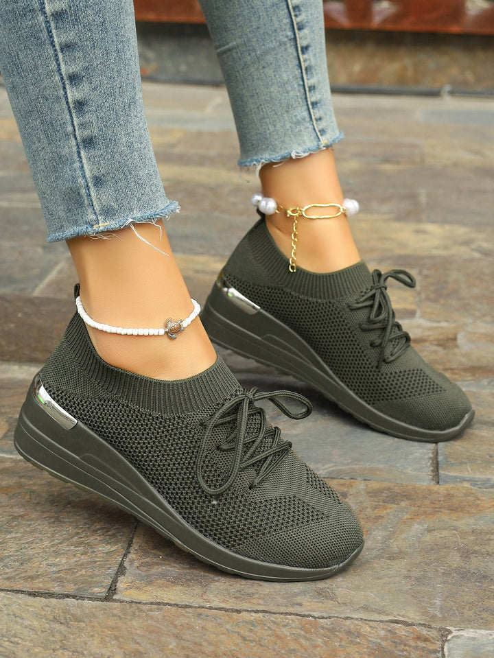 Dame Bekväma sport-sneakers med andningsbart yttermaterial och elegant platåsula Mirla-Eva Jonsson