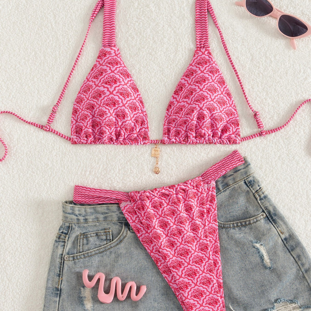 Dame Bikini-set med blommönster Mirla-Eva Jonsson