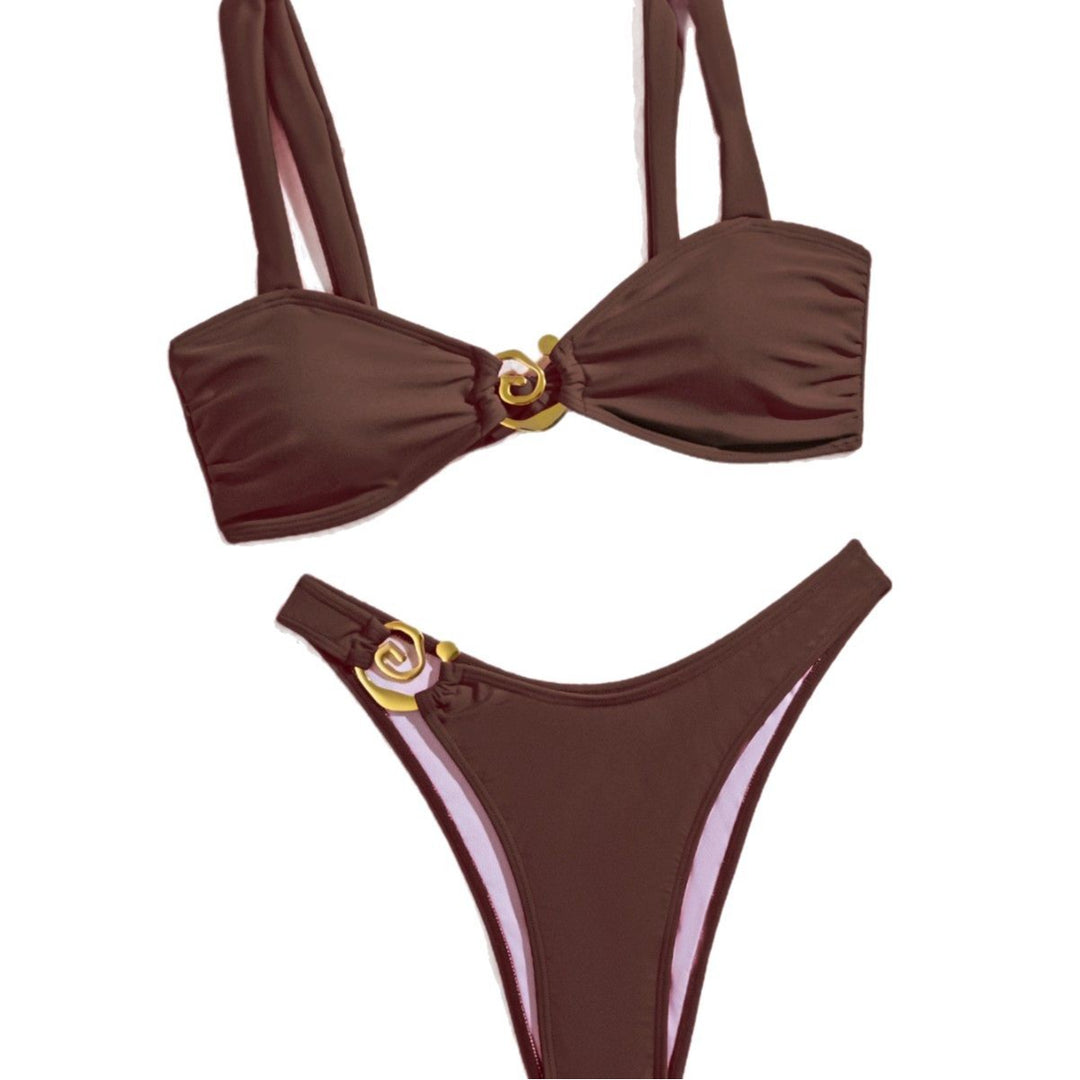 Dame Bikini-set med elegant guldspänne Mirla-Eva Jonsson