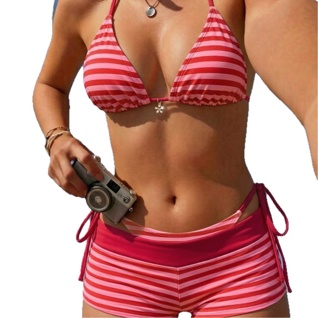Dame Bikini-set med justerbara axelremmar och högskurna shorts Mirla-Eva Jonsson