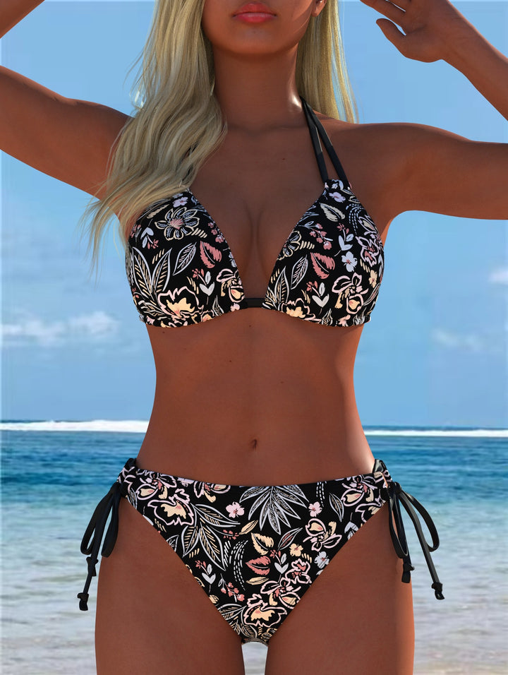 Dame Bikini-set med lekfull skärning och trendig mönsterblandning Mirla-Eva Jonsson