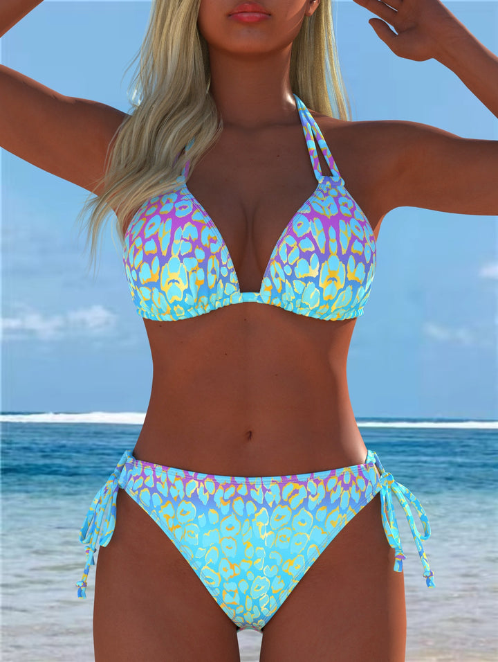 Dame Bikini-set med lekfull skärning och trendig mönsterblandning Mirla-Eva Jonsson