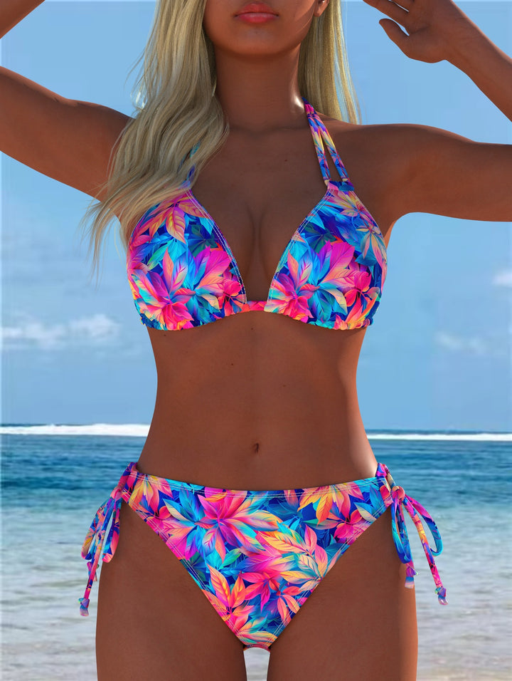 Dame Bikini-set med lekfull skärning och trendig mönsterblandning Mirla-Eva Jonsson
