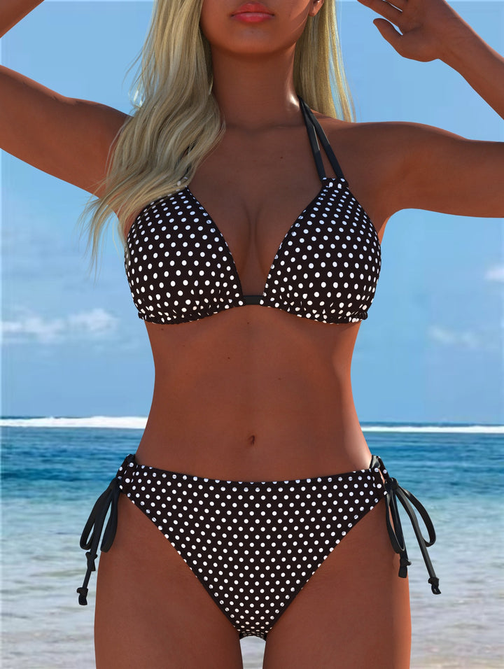 Dame Bikini-set med lekfull skärning och trendig mönsterblandning Mirla-Eva Jonsson
